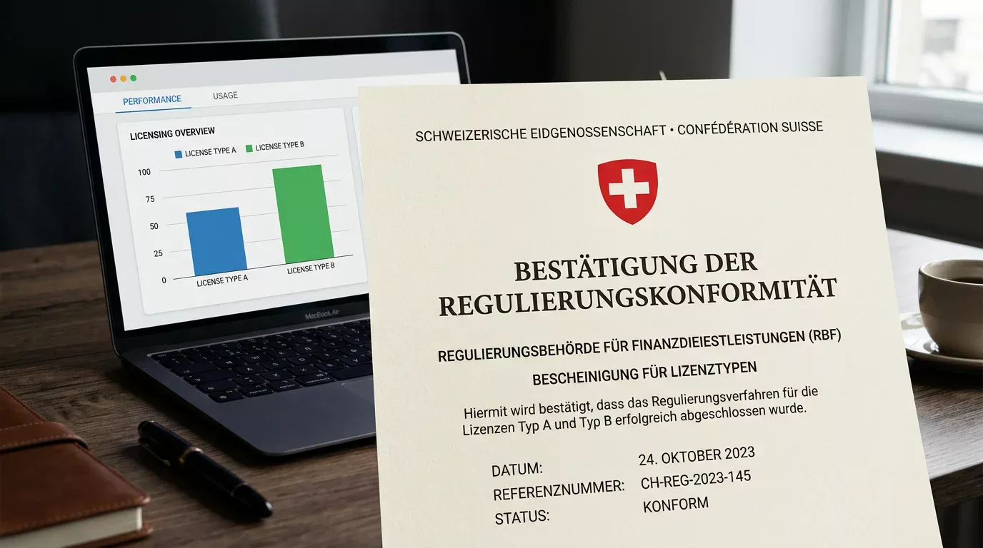 ESBK-Konzessionsübersicht für Schweizer Online-Casinos mit Typ-A- und Typ-B-Klassifikation