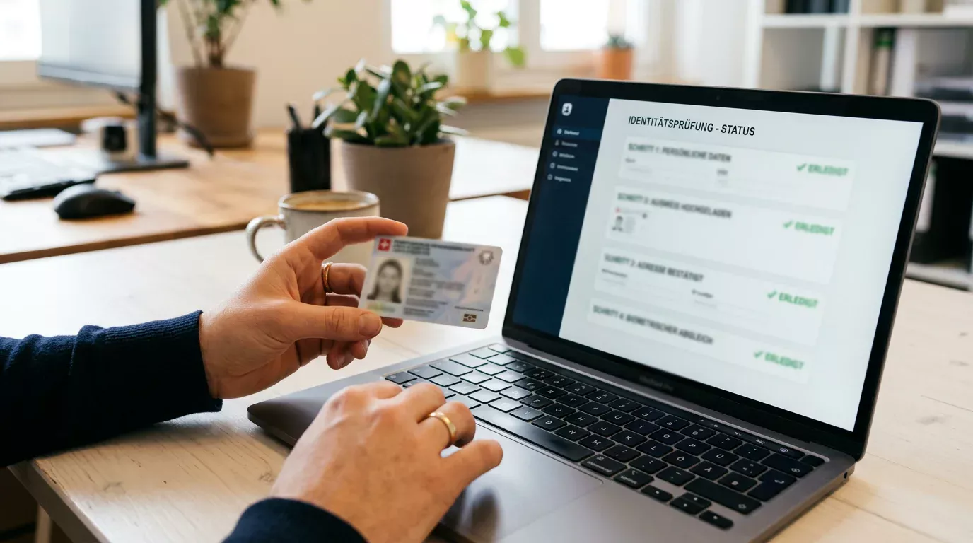 KYC-Identitätsprüfung bei einem Schweizer Online-Casino mit amtlichem Ausweis