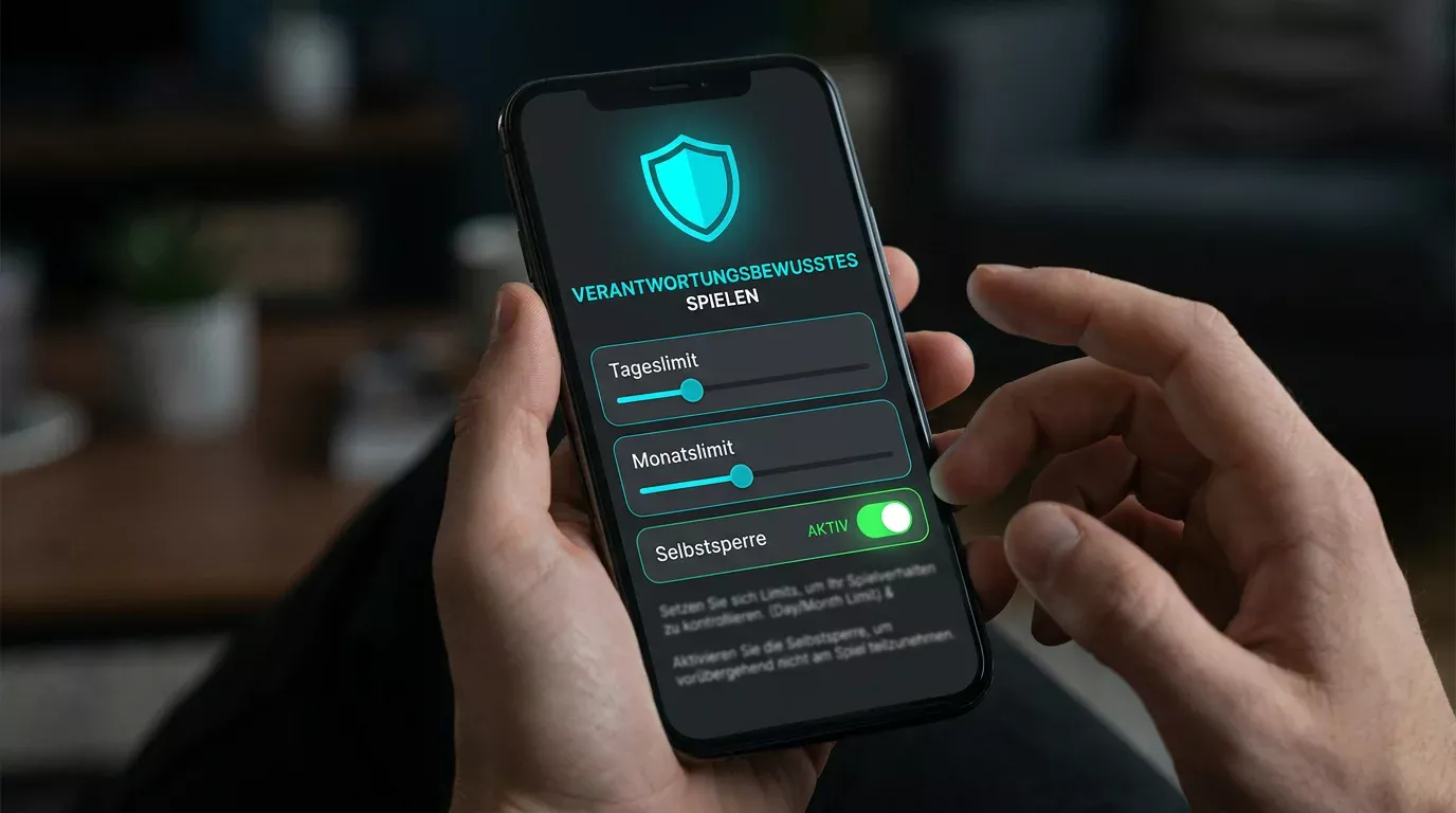 Spielerschutz-Dashboard im Schweizer Online-Casino mit Einzahlungslimit und Selbstsperre-Option