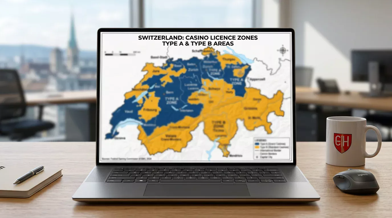 Detailkarte mit A- und B-Zonen in der Schweiz