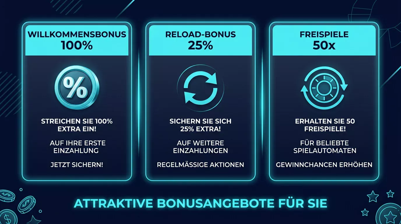 Bonusarten bei Schweizer TWINT-Casinos: Willkommensbonus, Reload-Bonus und Freispiele