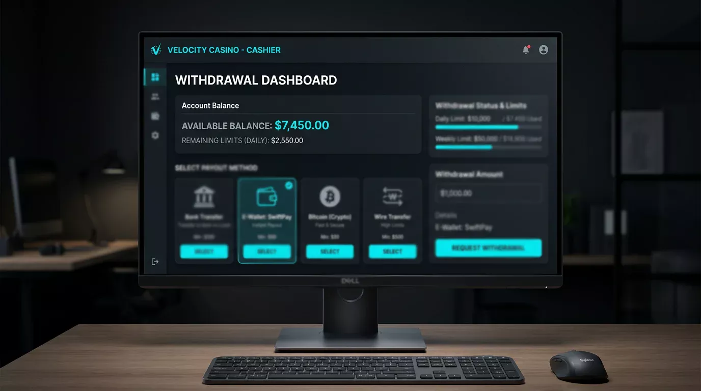 Auszahlungslimits und Gebühren im Casino-Account-Bereich einsehen
