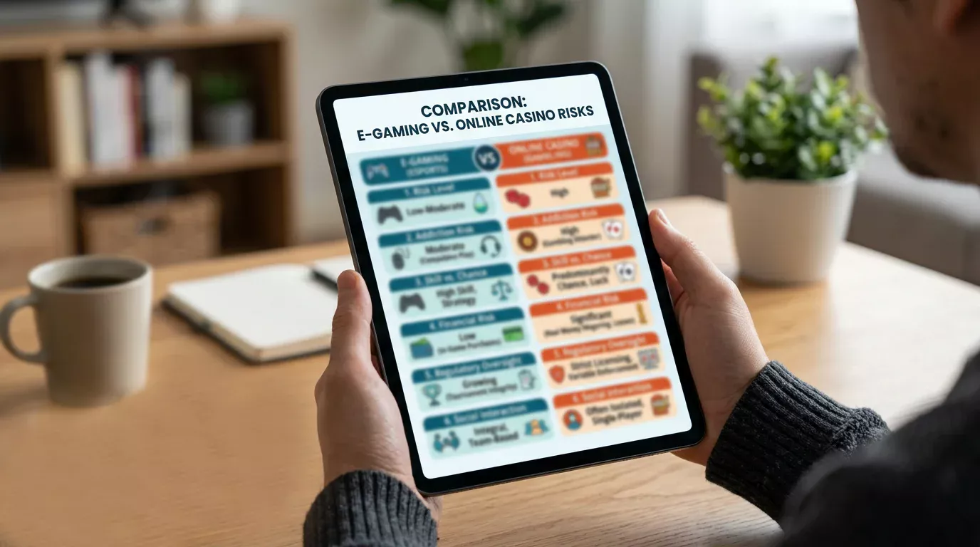 Vergleich von E-Games und Online-Casino-Risiken