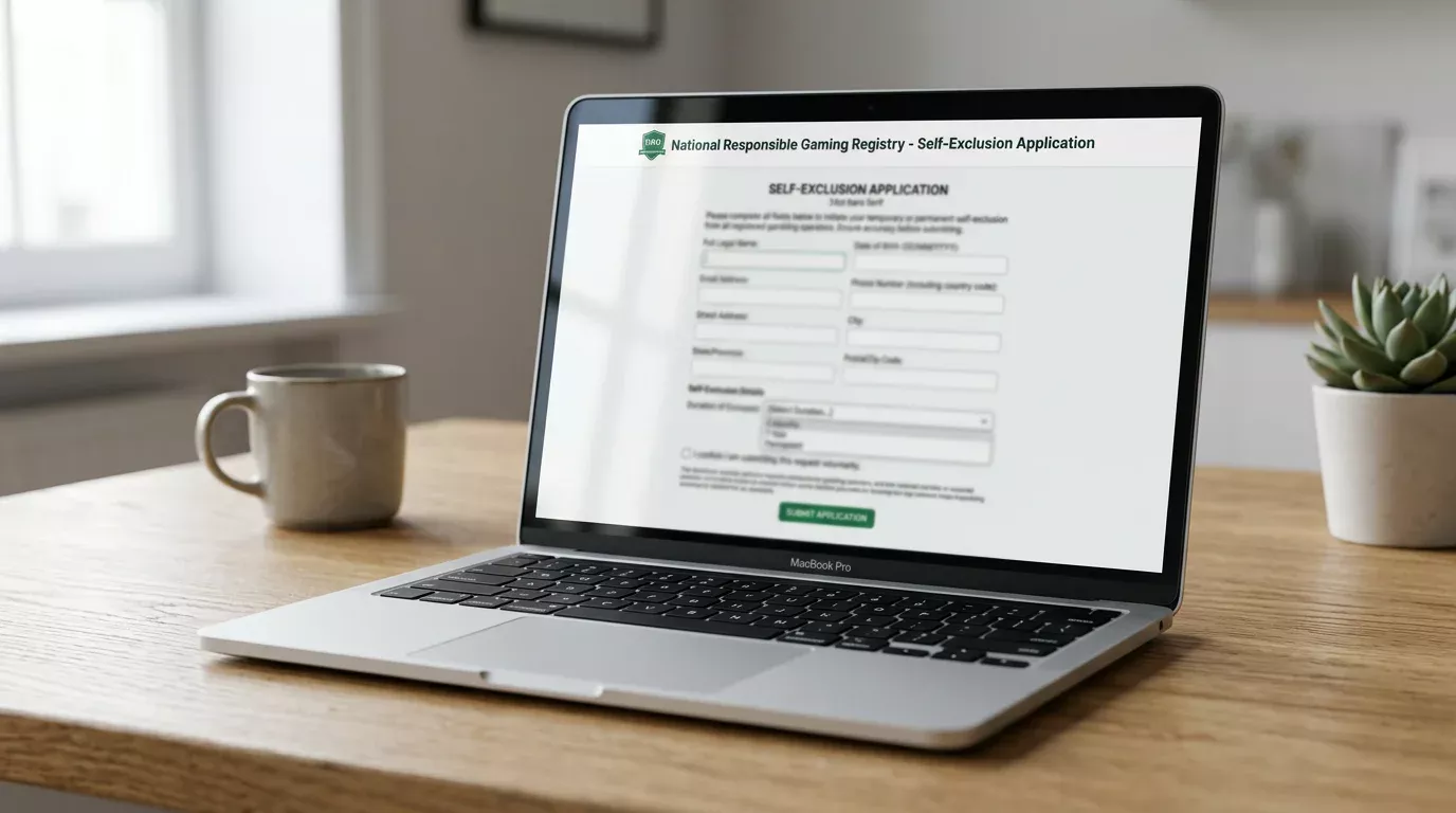 Online-Formular zur Beantragung einer Spielsperre