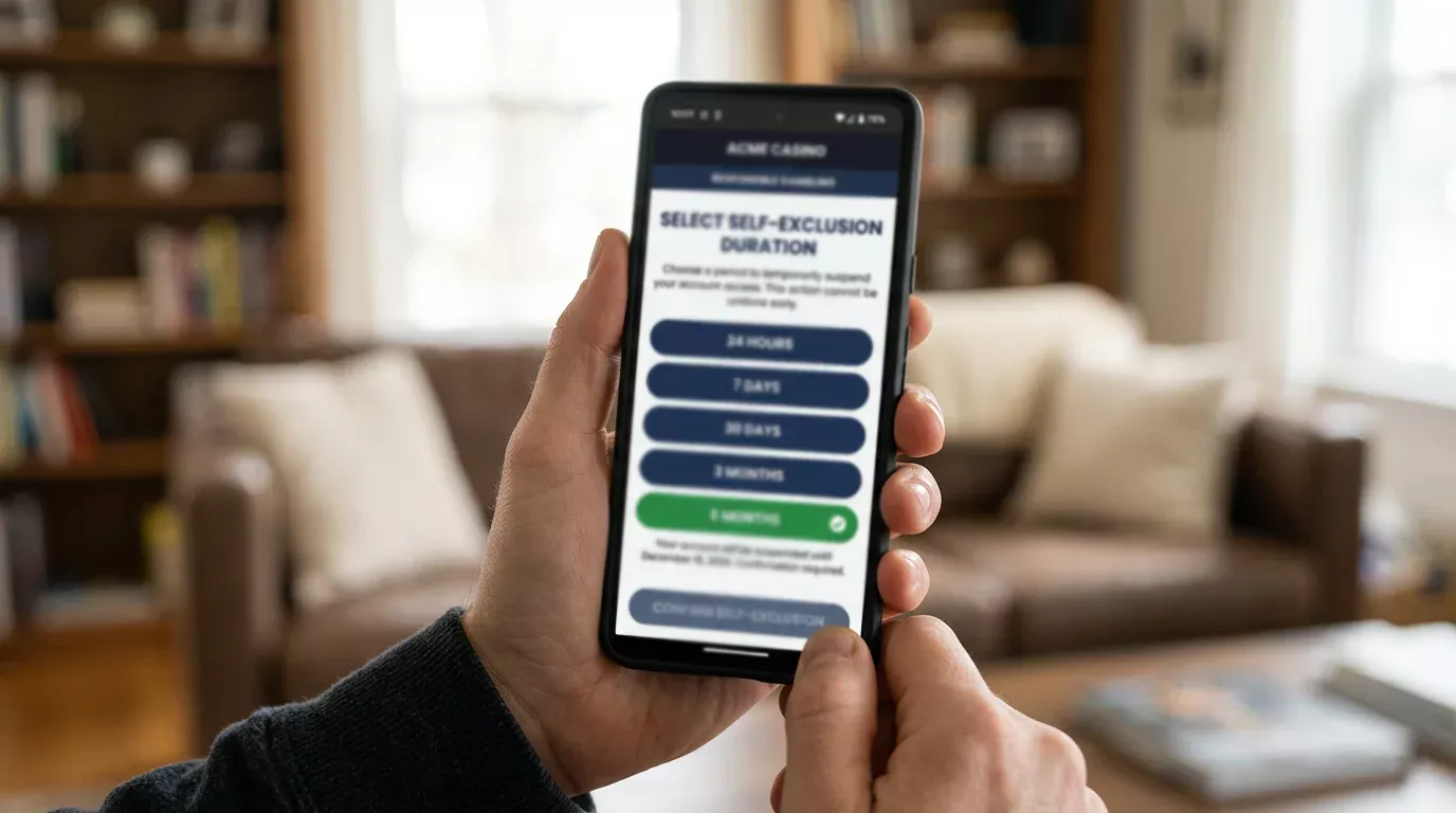 Auswahl der Sperrdauer im Online-Casino