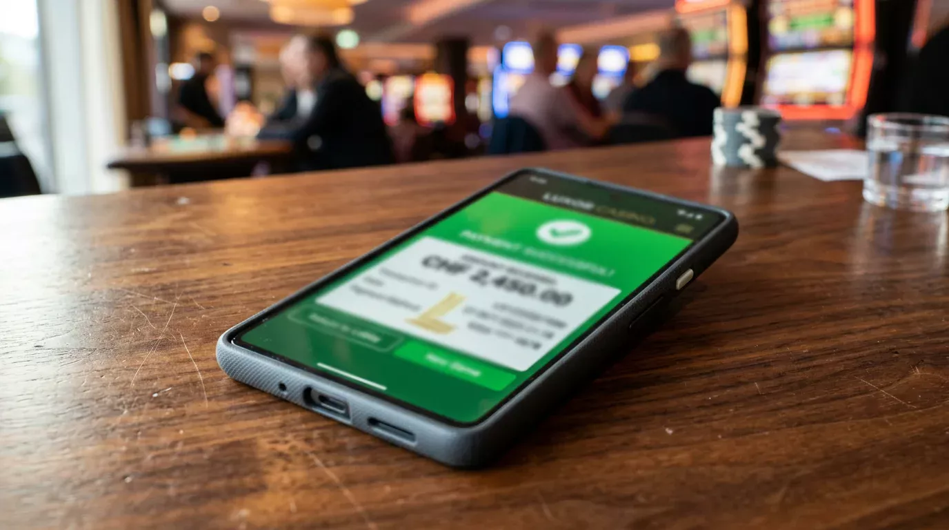 Sofortige Zahlungsbestätigung auf einem Smartphone