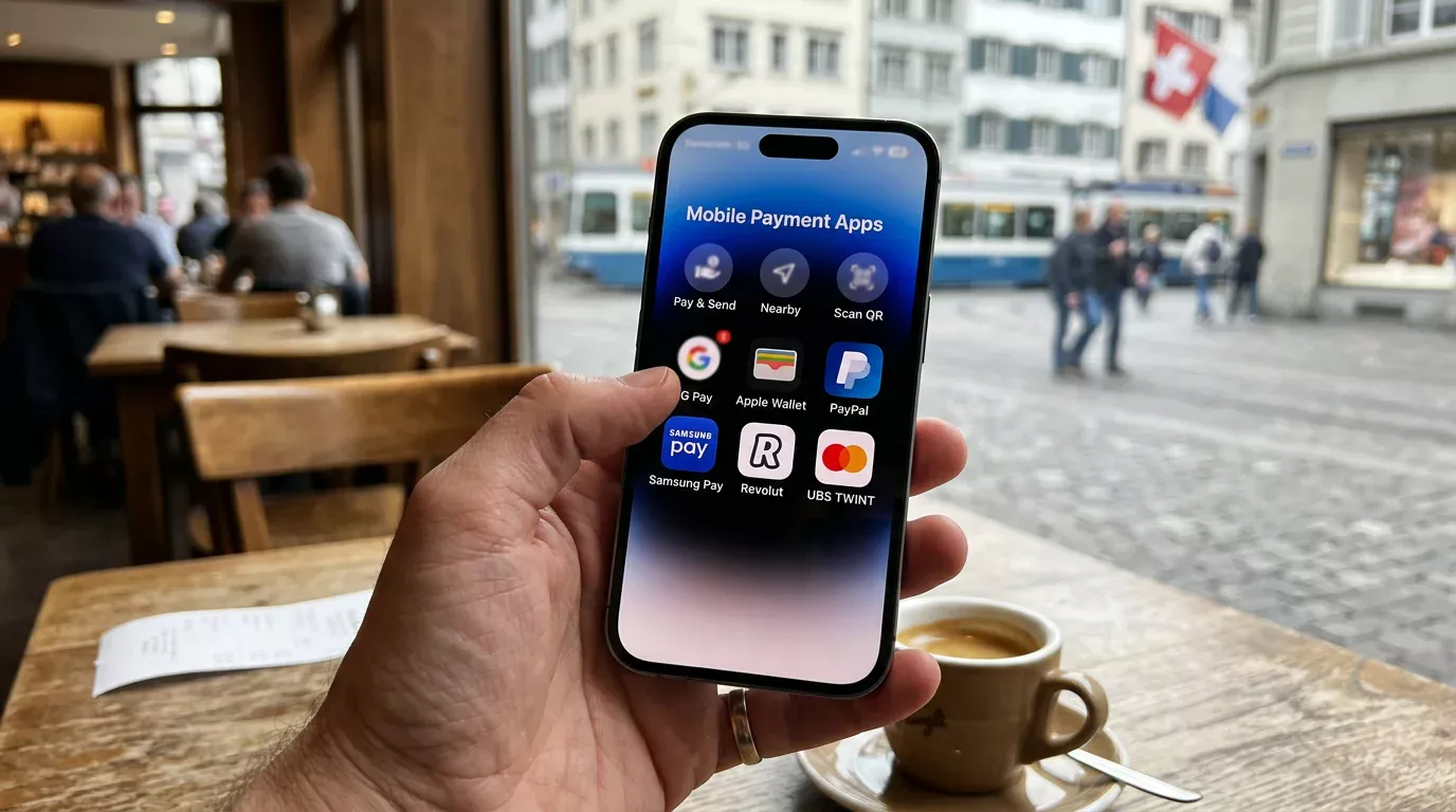 Verschiedene Mobile-Payment-Apps auf einem Smartphone