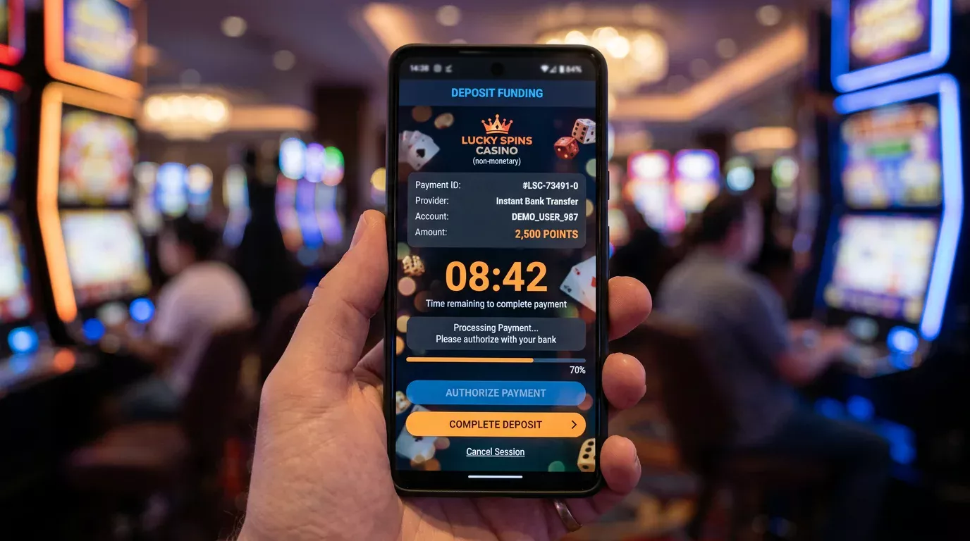 Countdown-Timer für eine ablaufende Casino-Zahlungssitzung