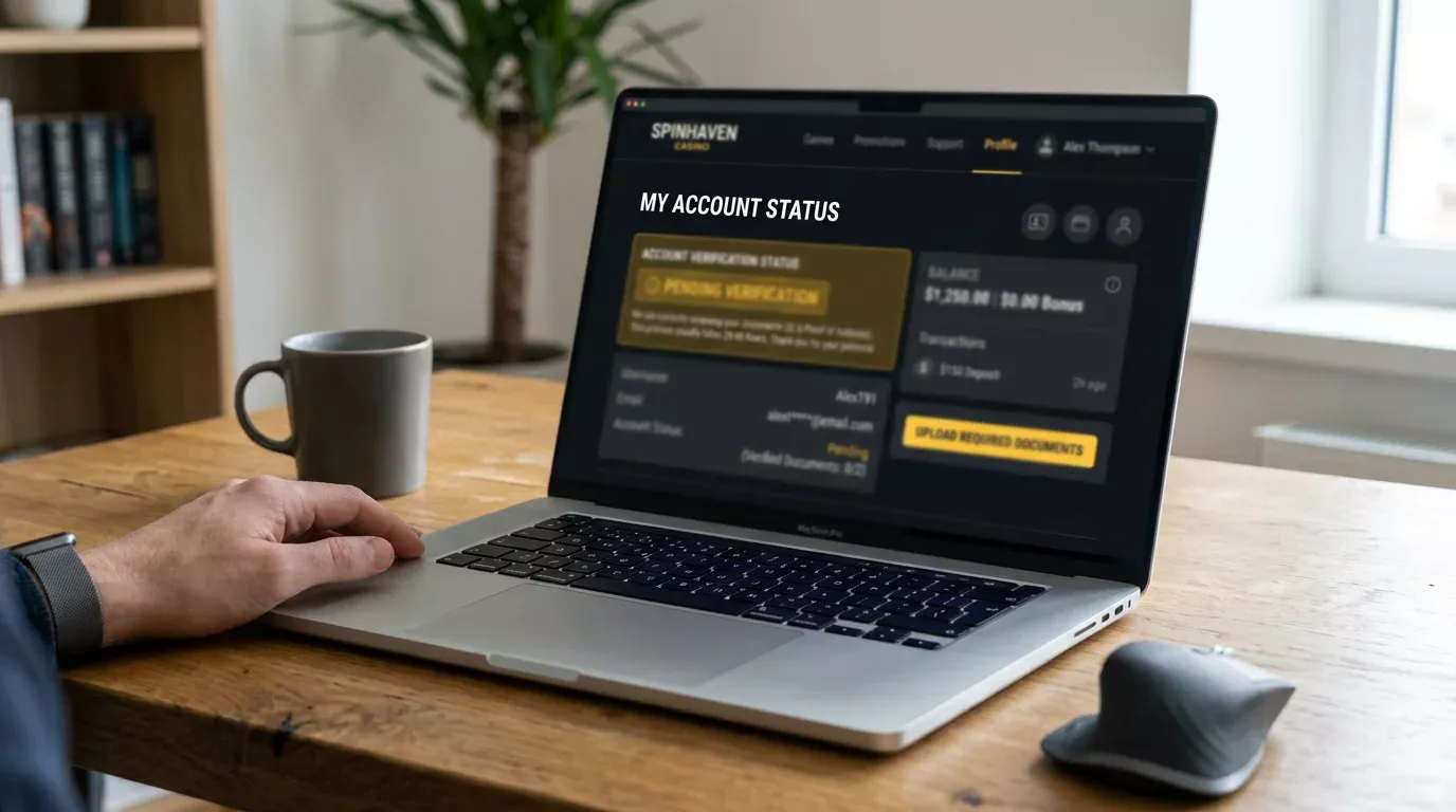 Casino-Account mit ausstehender KYC-Verifizierung