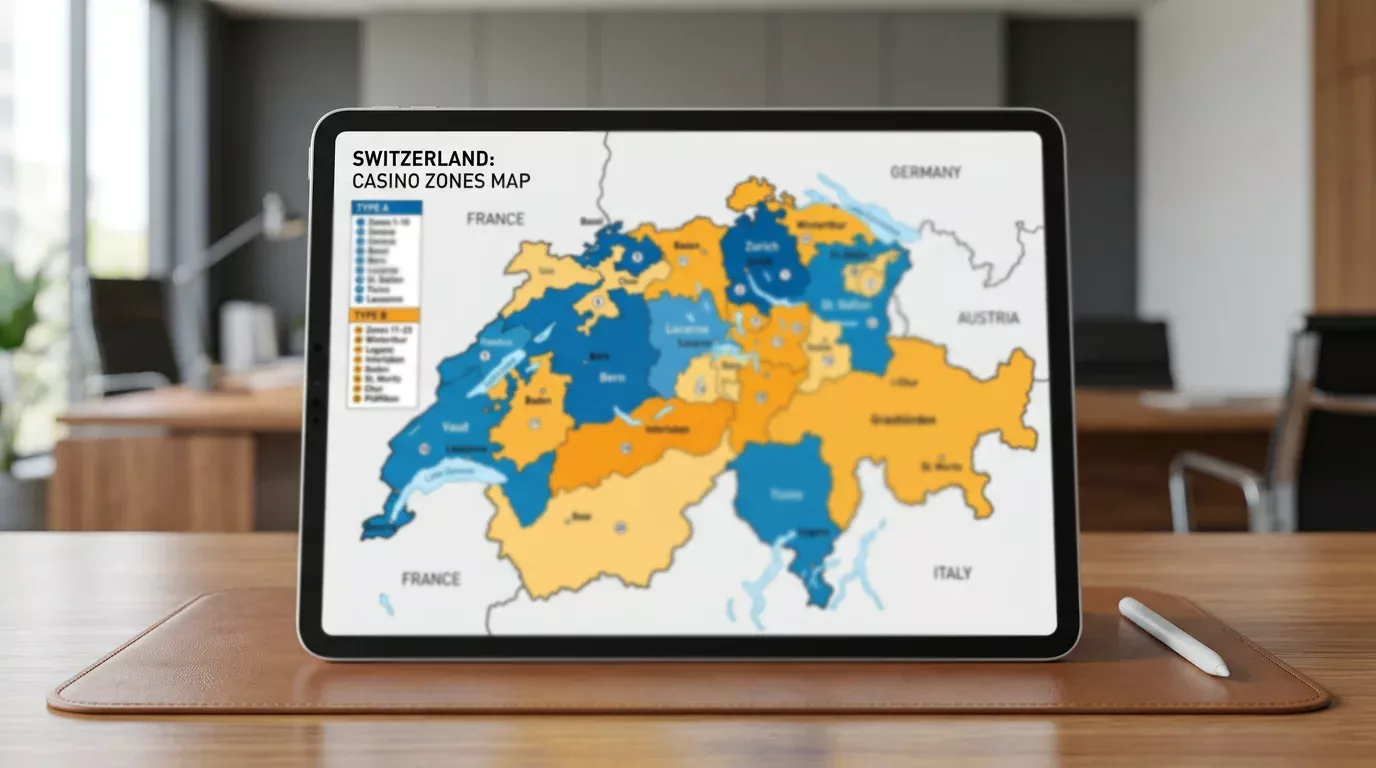 23 Schweizer Konzessionszonen auf einer Karte