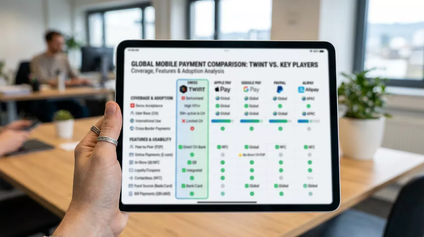 Vergleich TWINT mit internationalen Mobile-Payment-Lösungen
