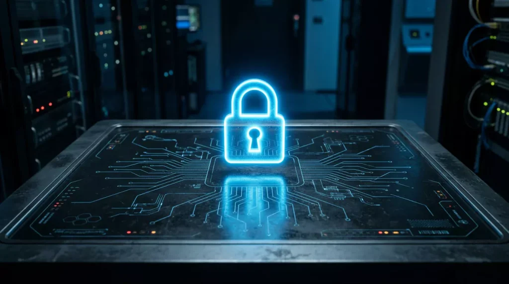 Digitales Schloss mit Datenschicht – AES-256-Verschlüsselung im Casino