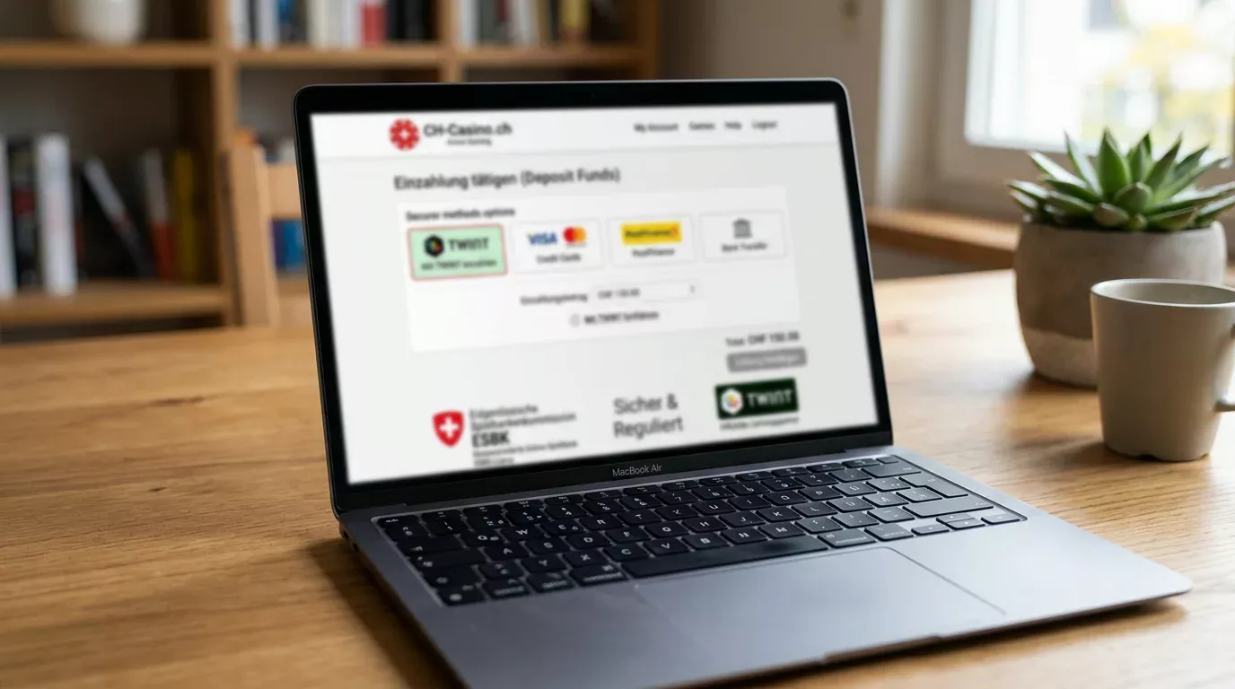 TWINT-Zahlungsoption in einem konzessionierten Online-Casino
