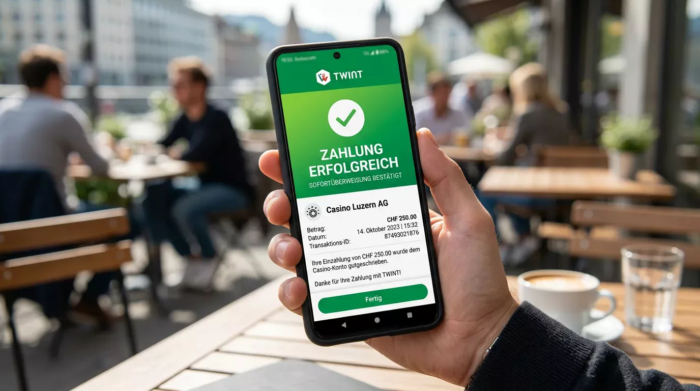 Schnelle TWINT-Casino-Zahlung als Vorteil