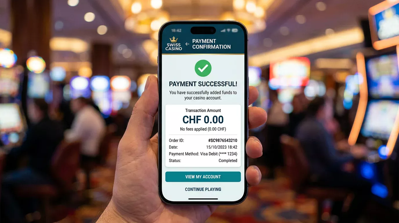 Gebührenfreie mobile Zahlung in einem Casino